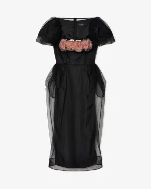 Simone Rocha - Women's Layered Carnation Balconette Dress - (Black/Black)
