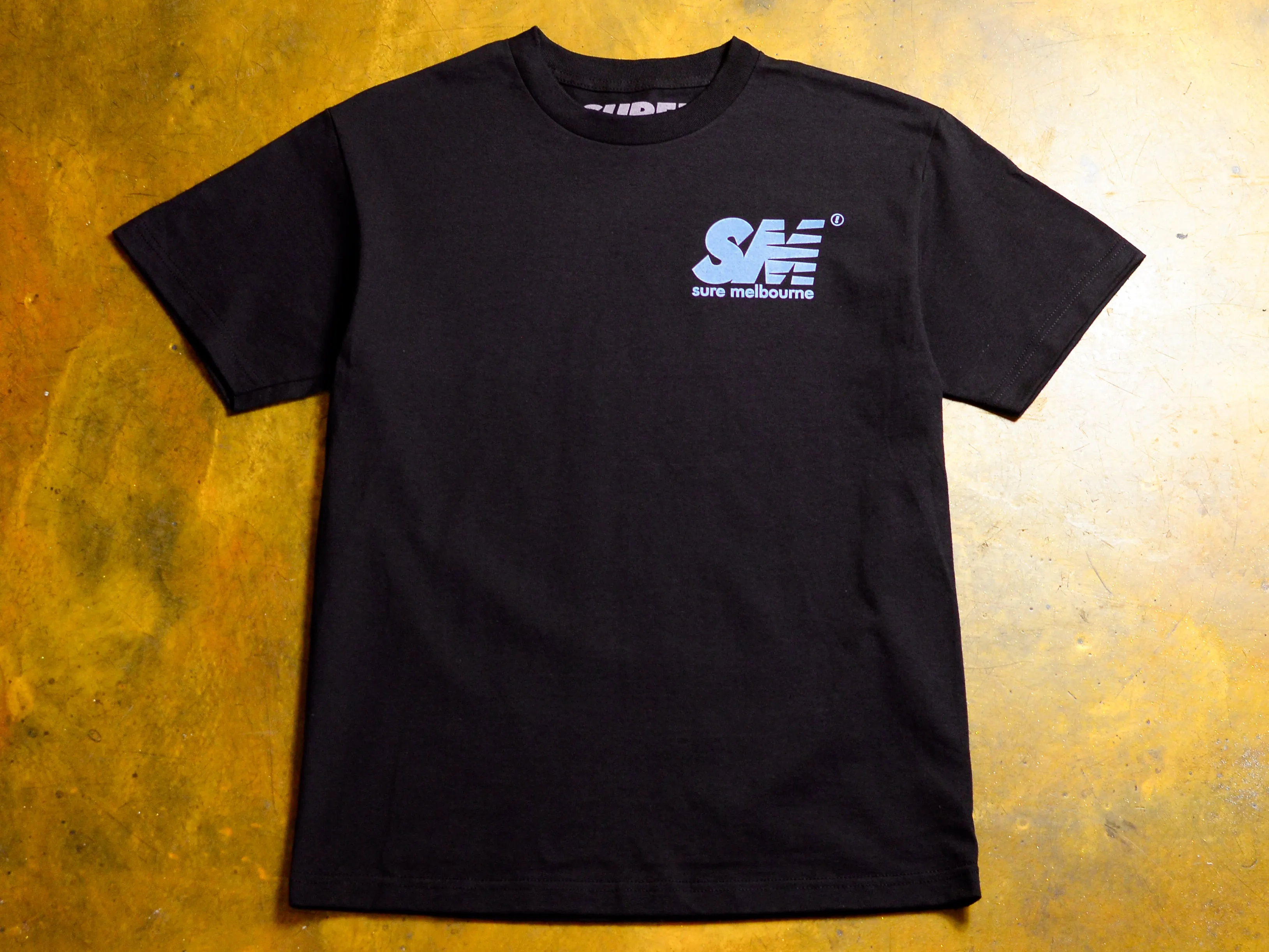 SM T-Shirt - Black / Sky Blue