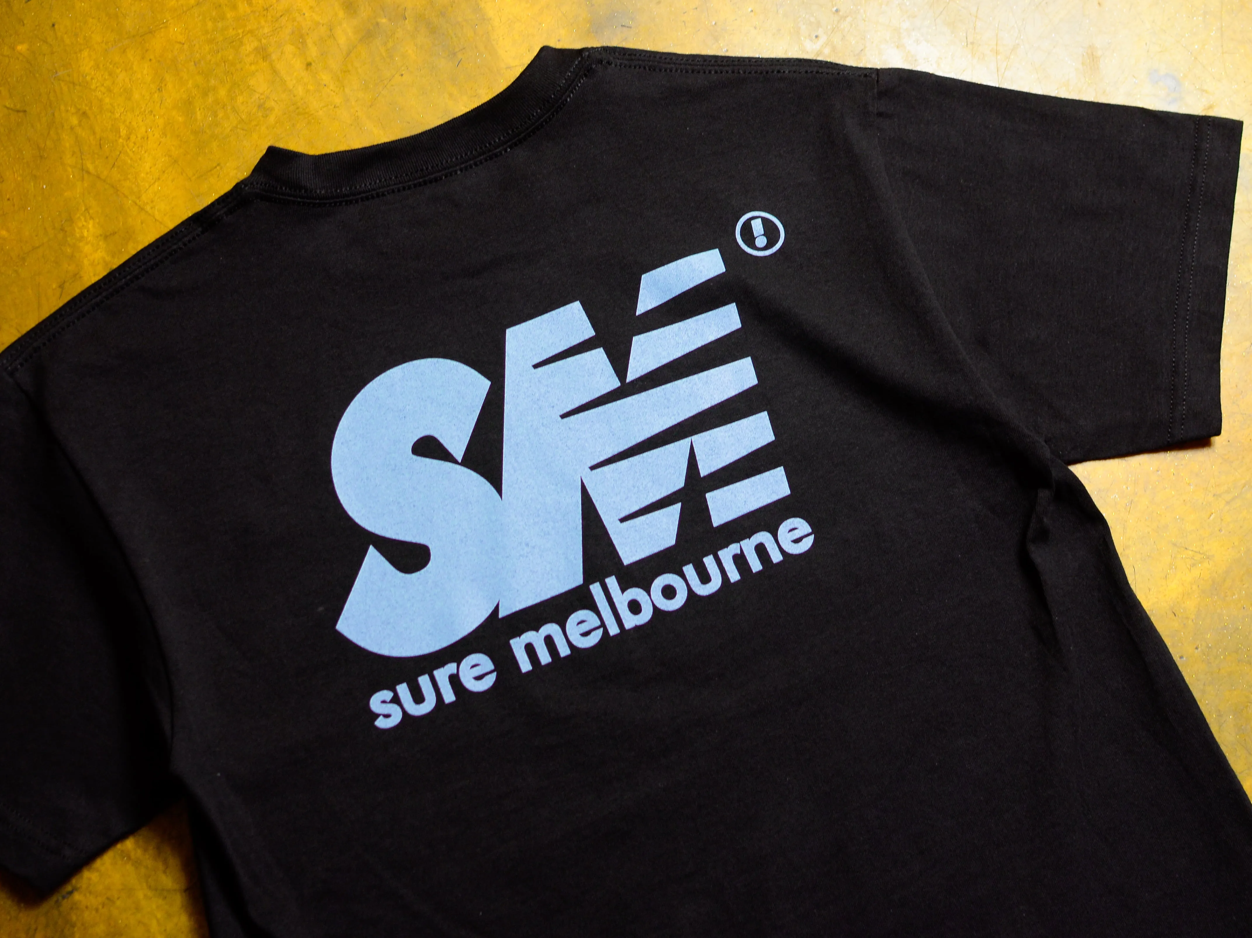 SM T-Shirt - Black / Sky Blue