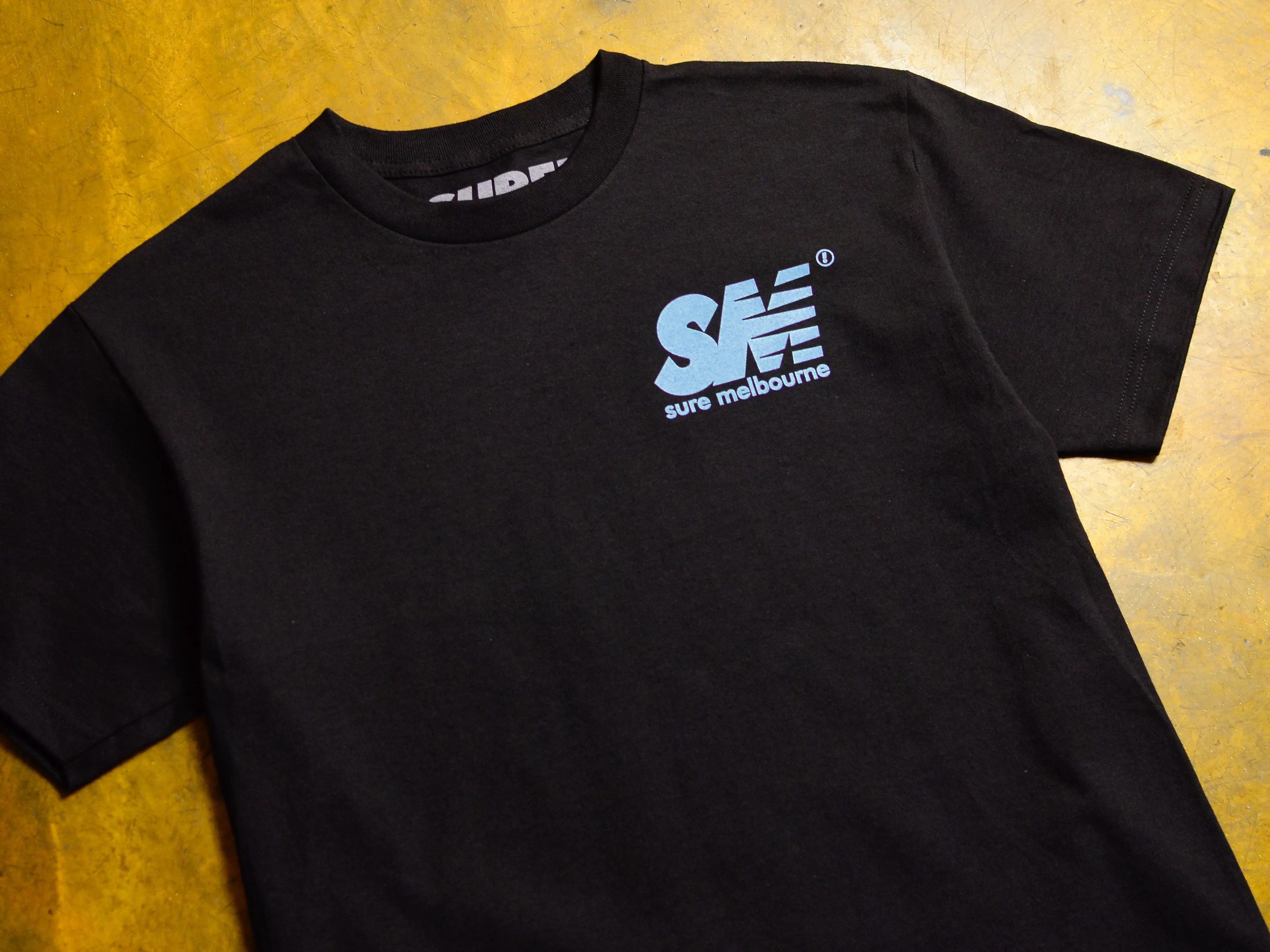 SM T-Shirt - Black / Sky Blue