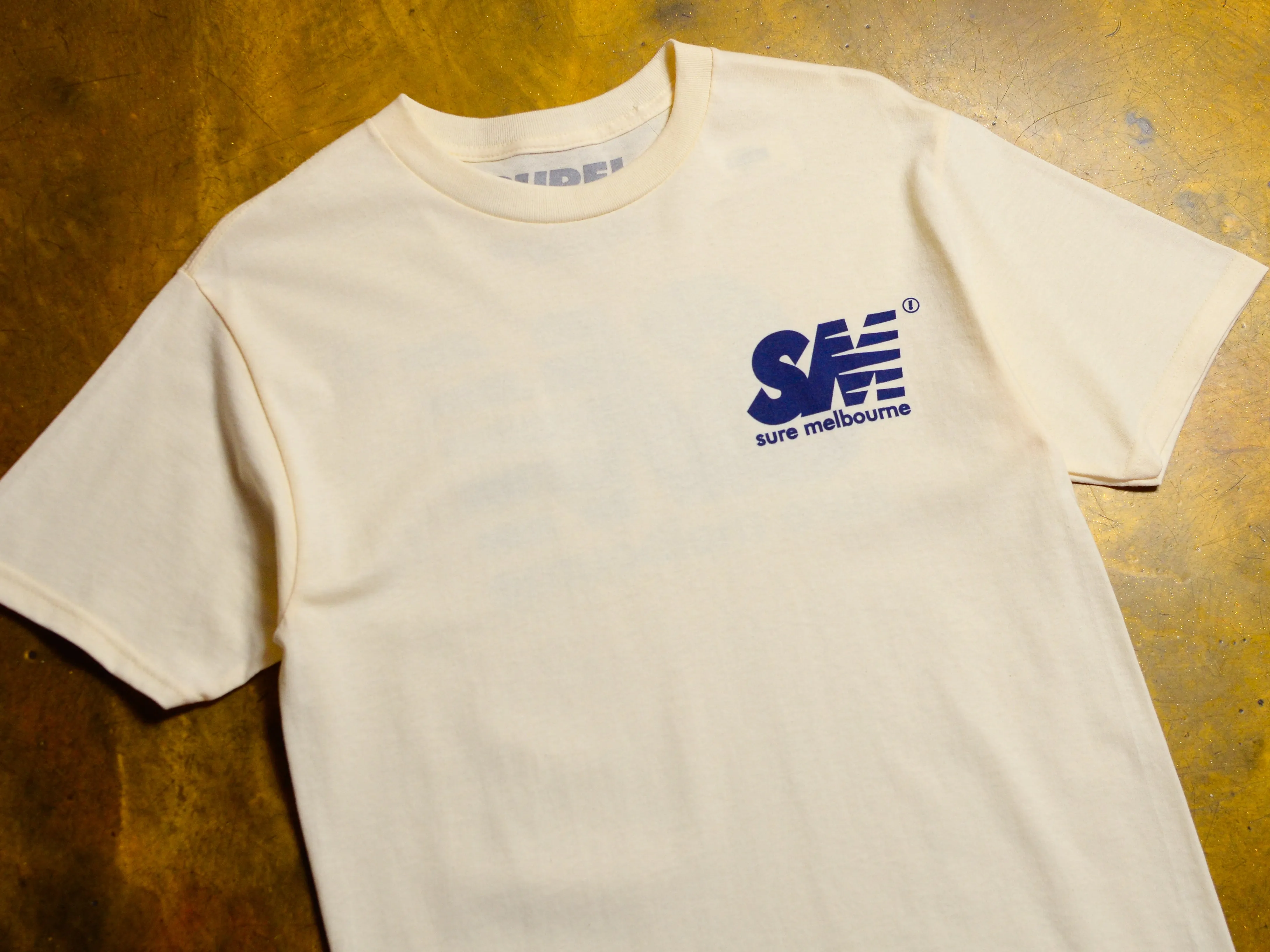SM T-Shirt - Cream / Navy
