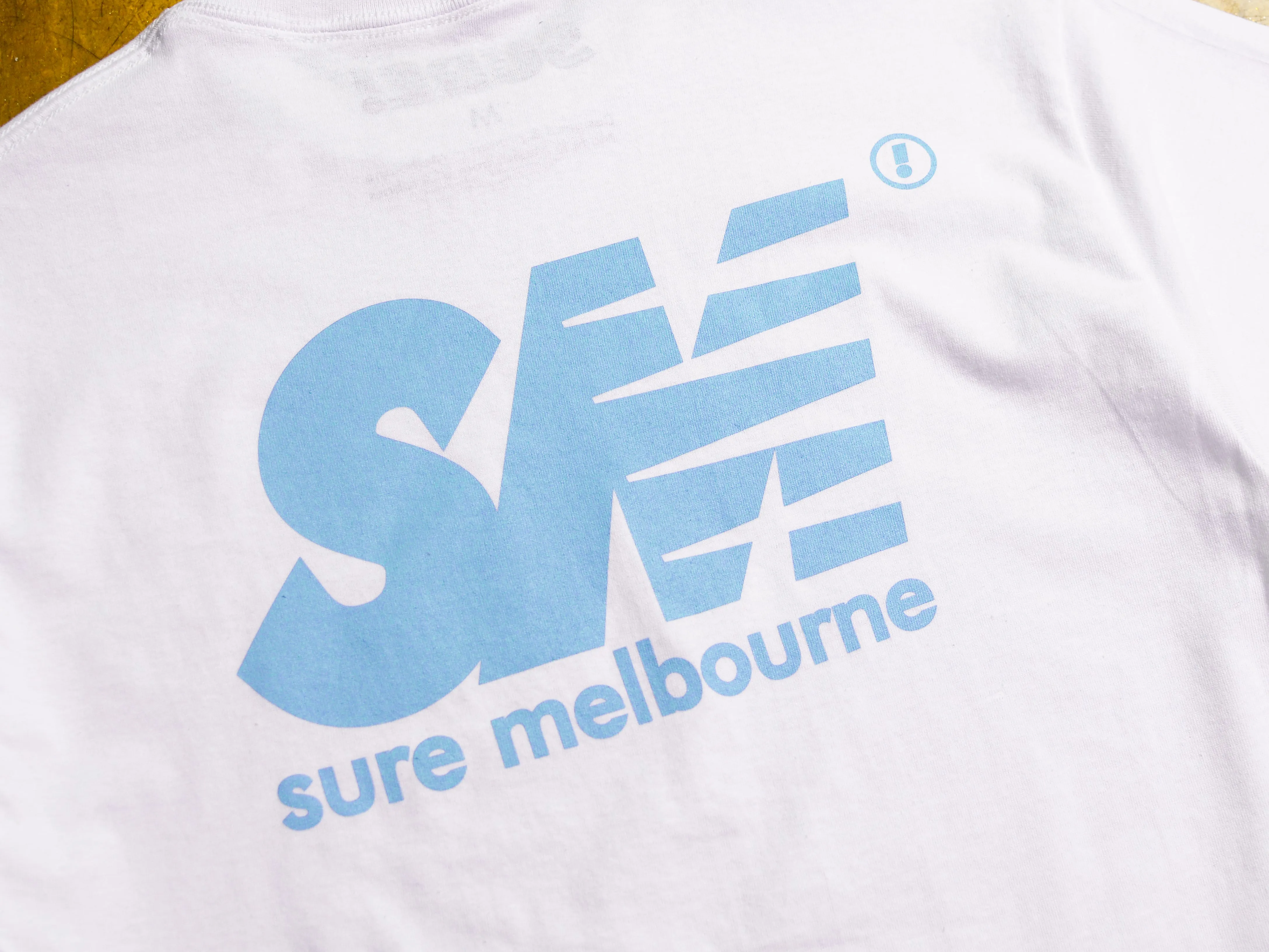 SM T-Shirt - White / Sky Blue
