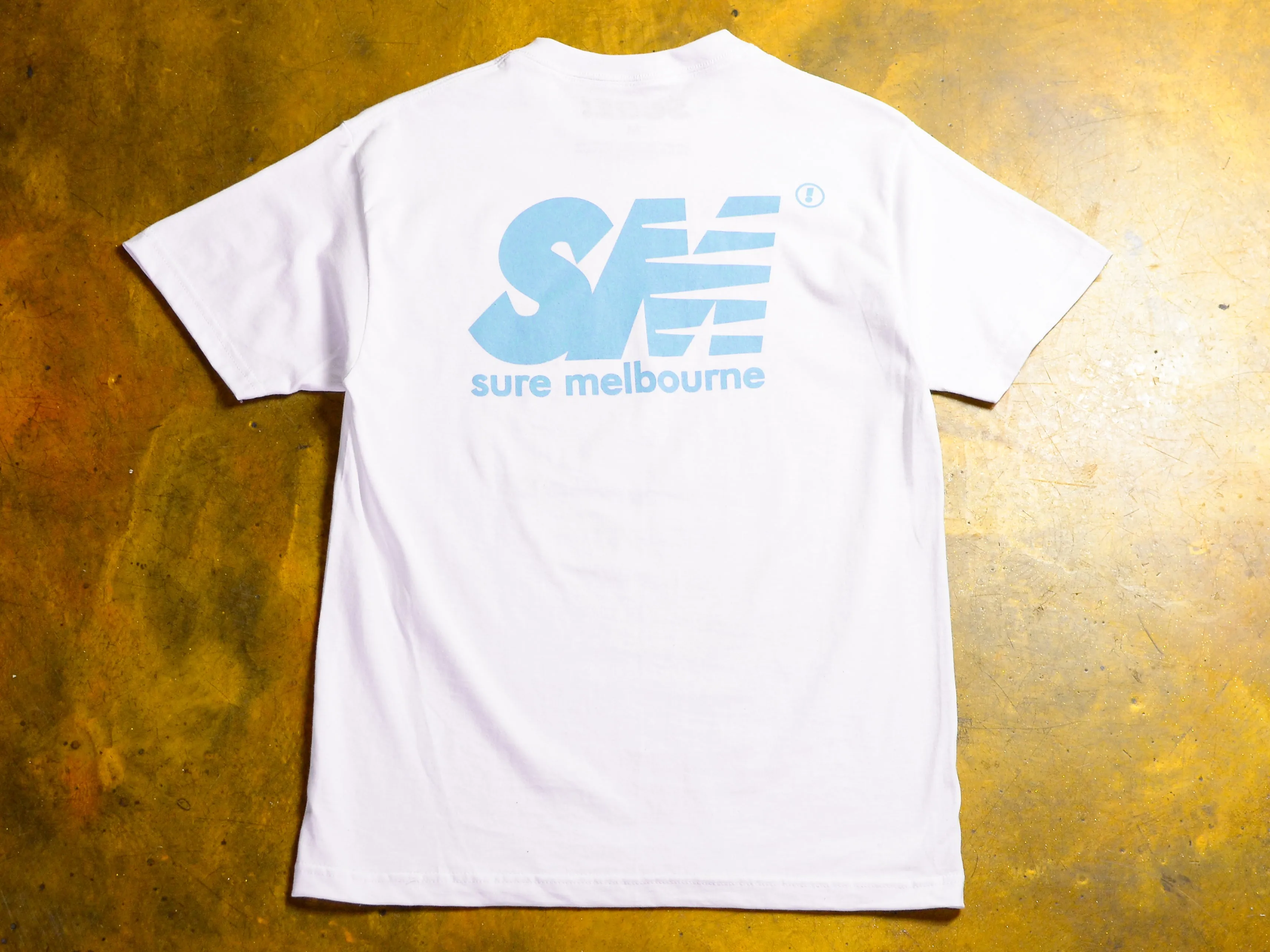 SM T-Shirt - White / Sky Blue
