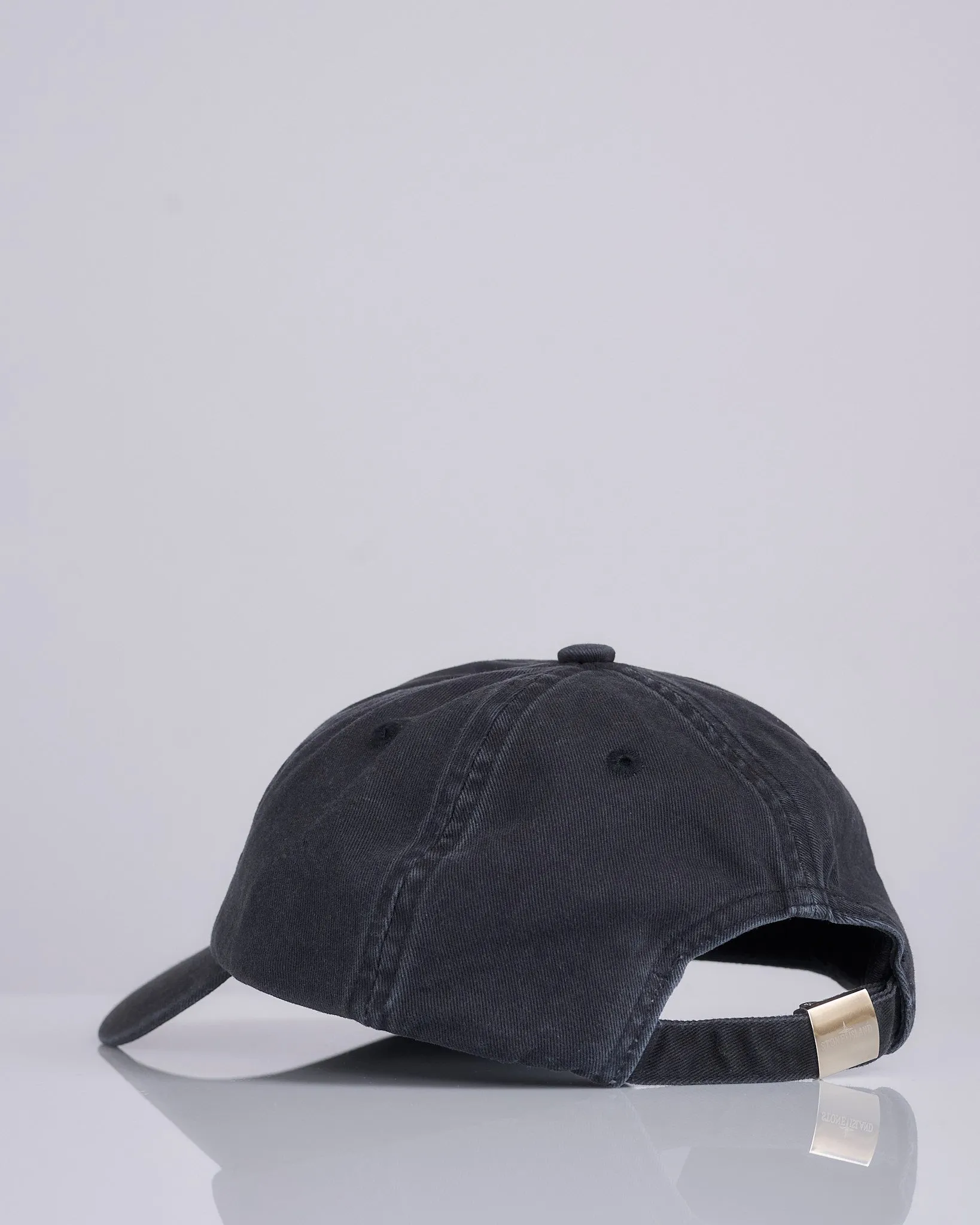 Stone Island Brushed Gabardine Logo Cap Black