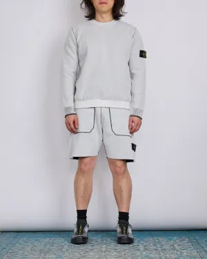 Stone Island Double Face Bi-Colour Knit Short Ivory