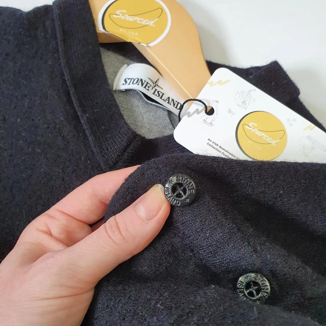 Stone Island Knitted Black Sweatshirt / Jumper(XS)