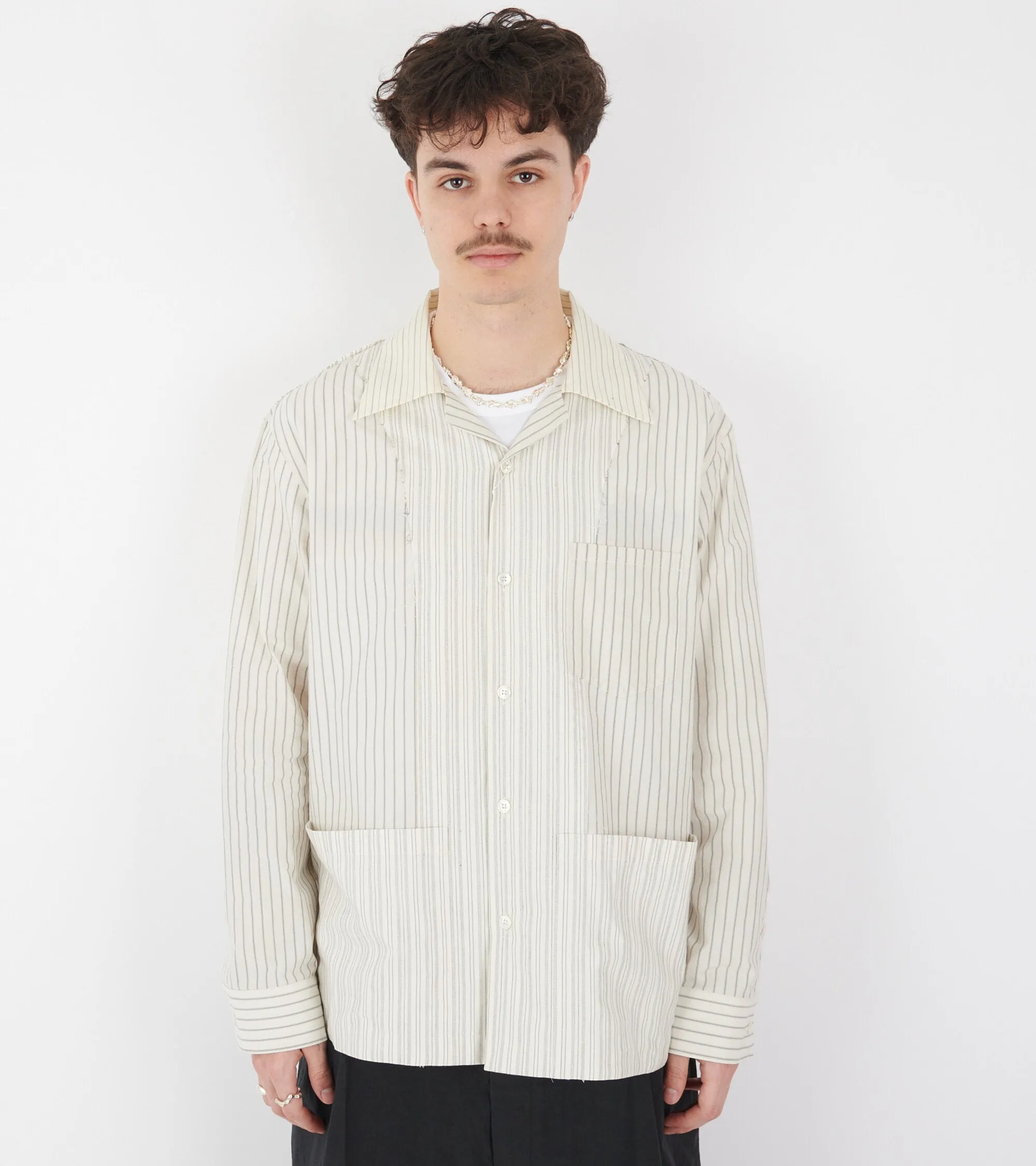 Striped Shirt Ecru