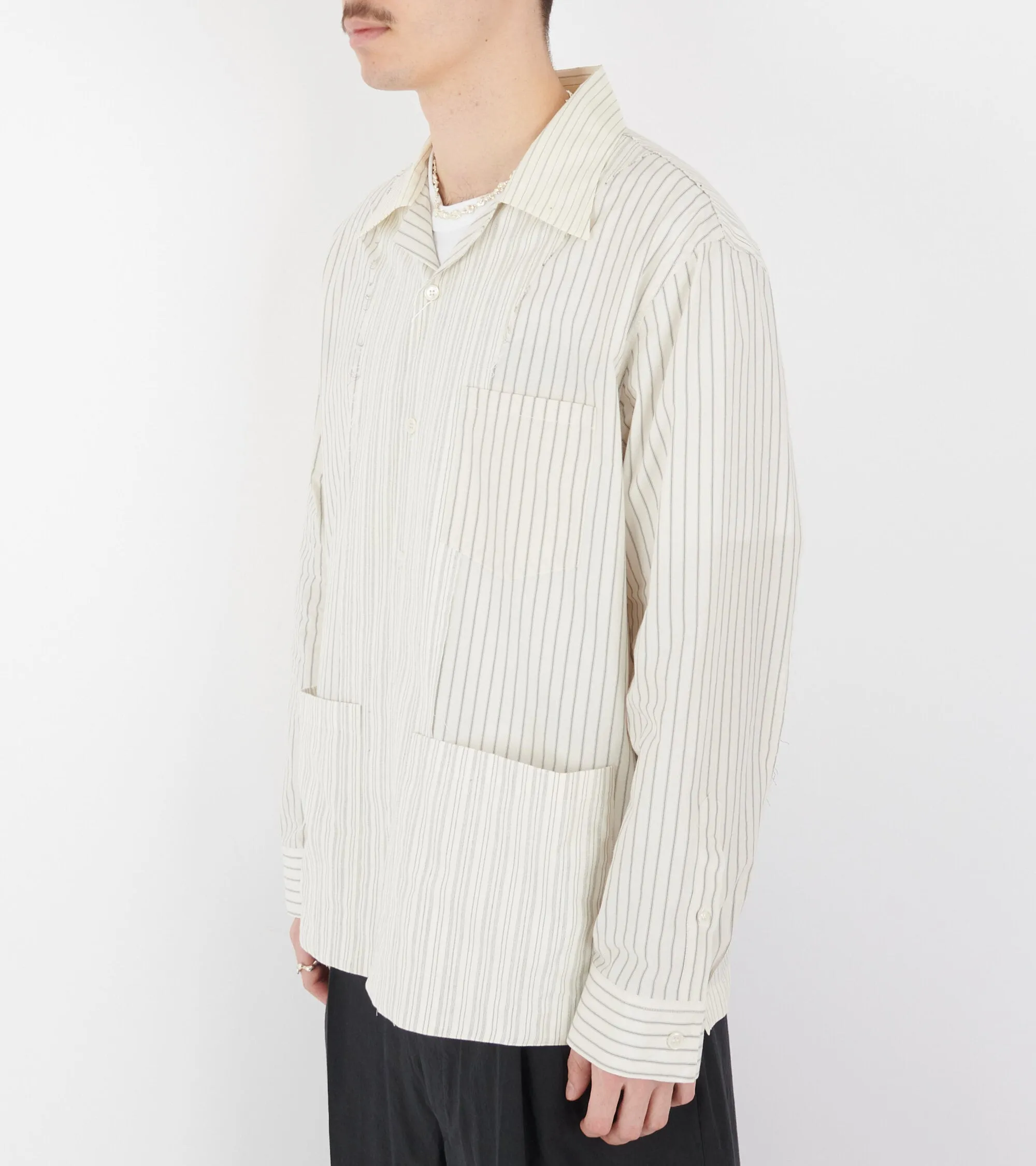 Striped Shirt Ecru