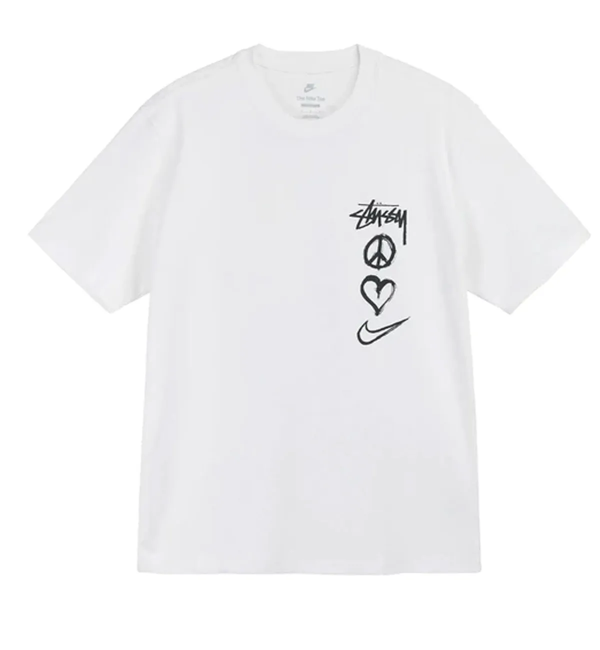 Stussy X Nike Peace Love Swoosh Shirt (White)