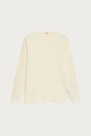 Super Heavy Waffle Crew Neck L/S - Off White