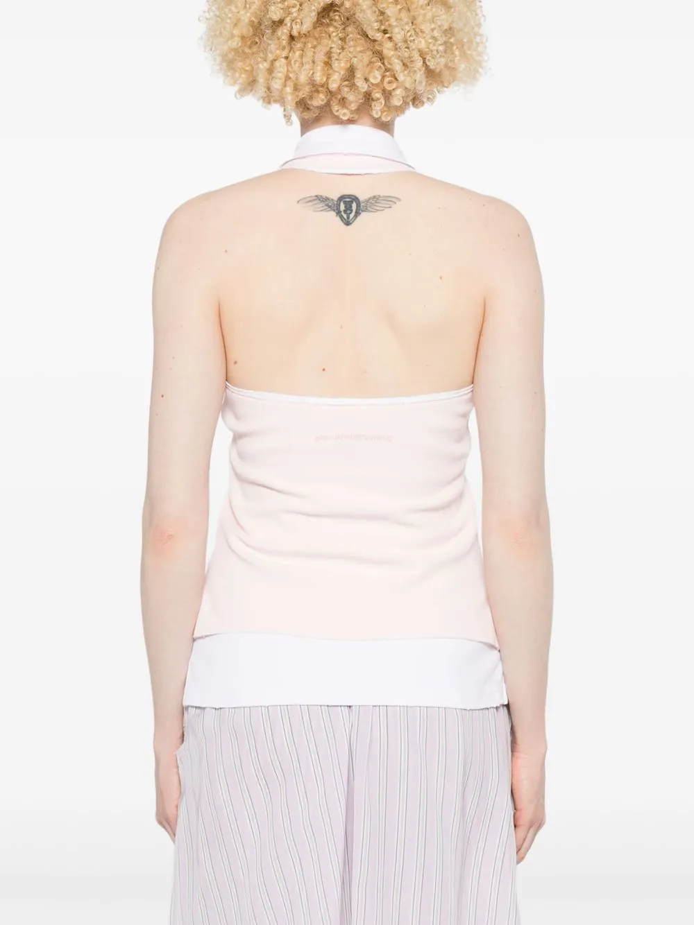 T BY ALEXANDER WANG - Women Layered Polo Mini Halter Top