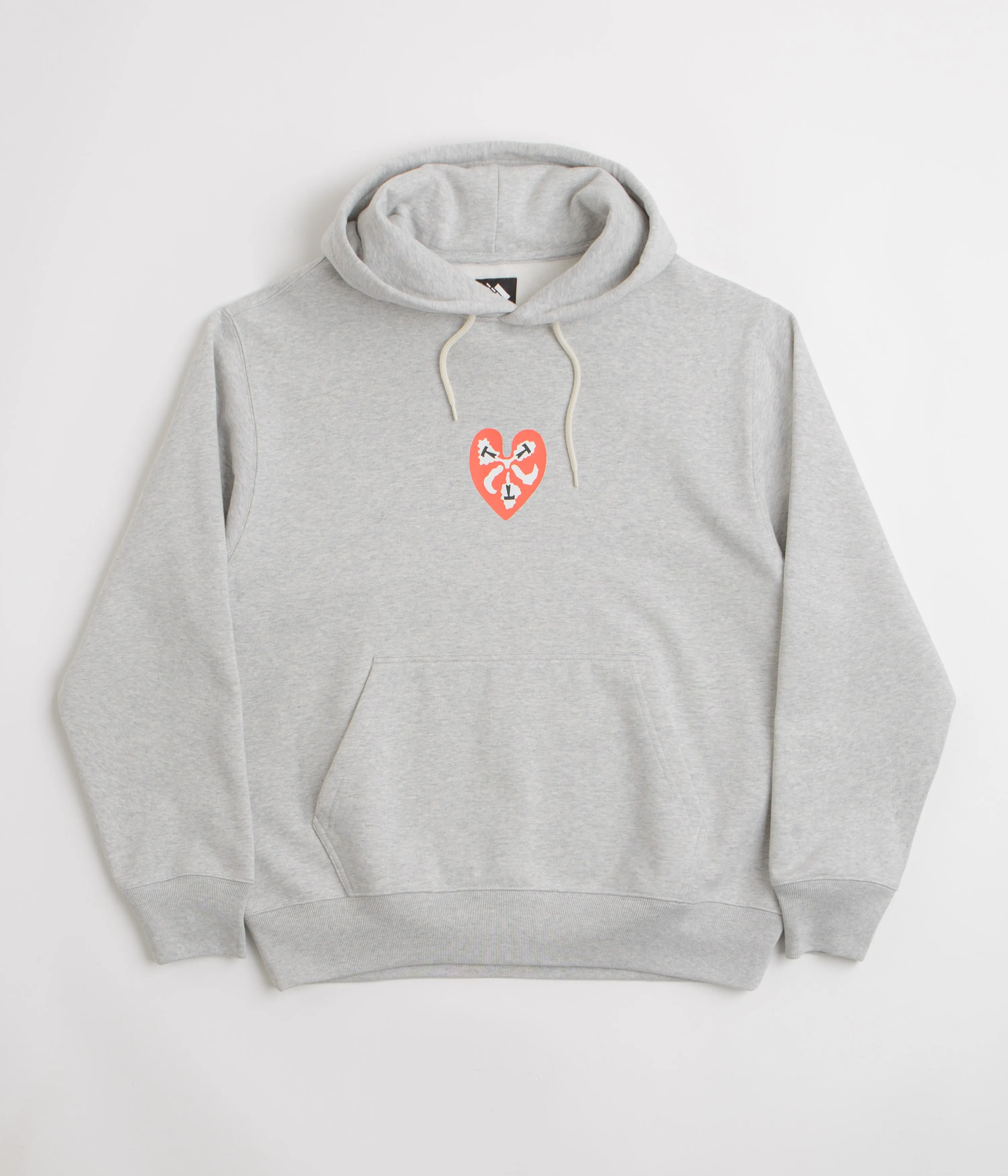 The Trilogy Tapes Heart Hoodie - Heather Grey