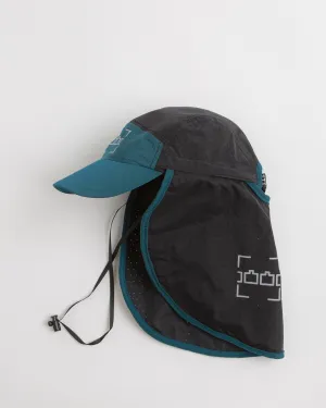 The Trilogy Tapes Neck Cape Trail Cap - Blue / Black