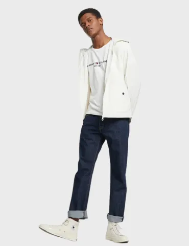 Tommy Hilfiger Organic Cotton Logo T-shirt SS23 (White)