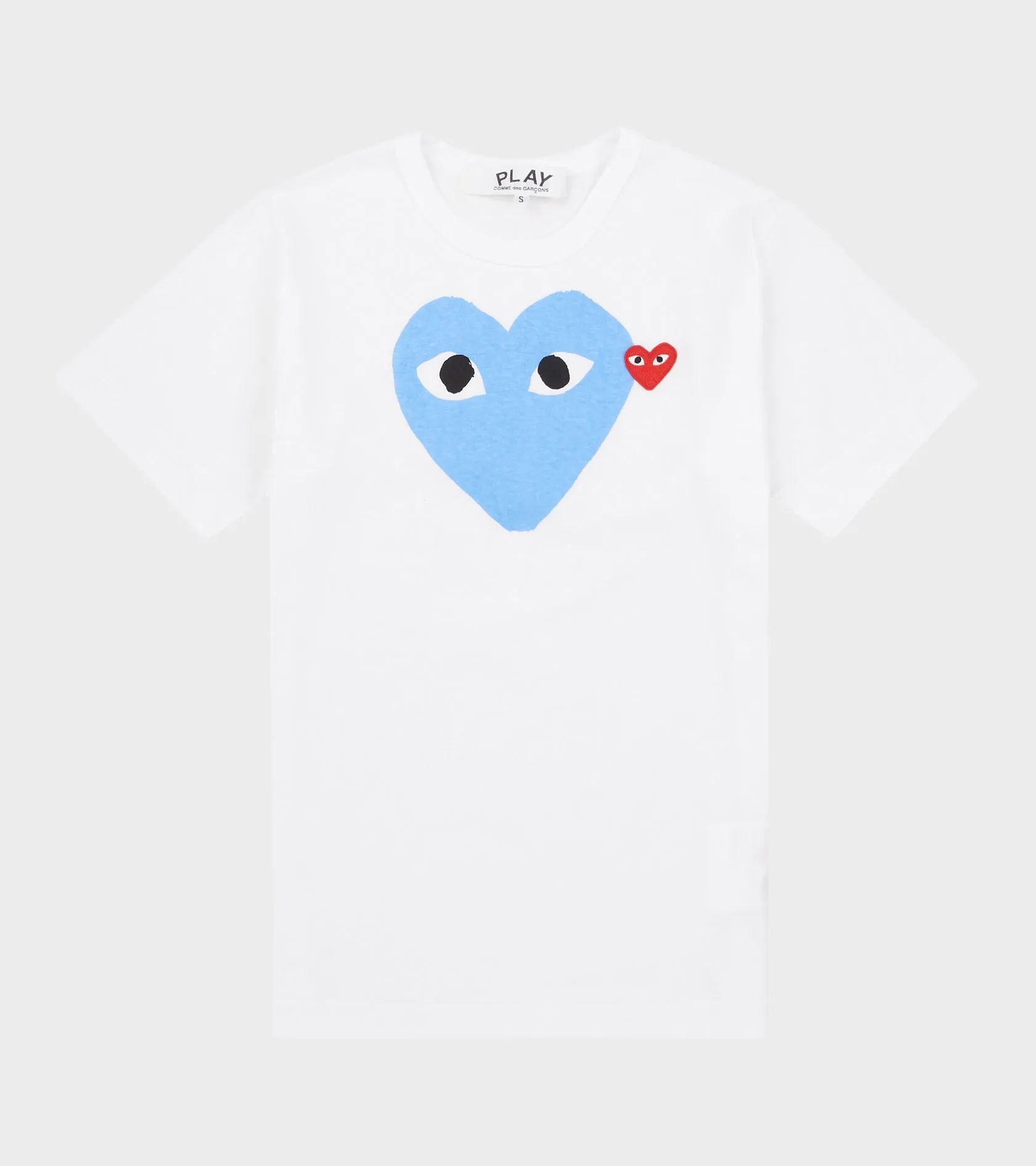 U Big Blue Heart T-shirt White