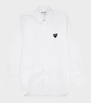 U Black Heart Shirt White