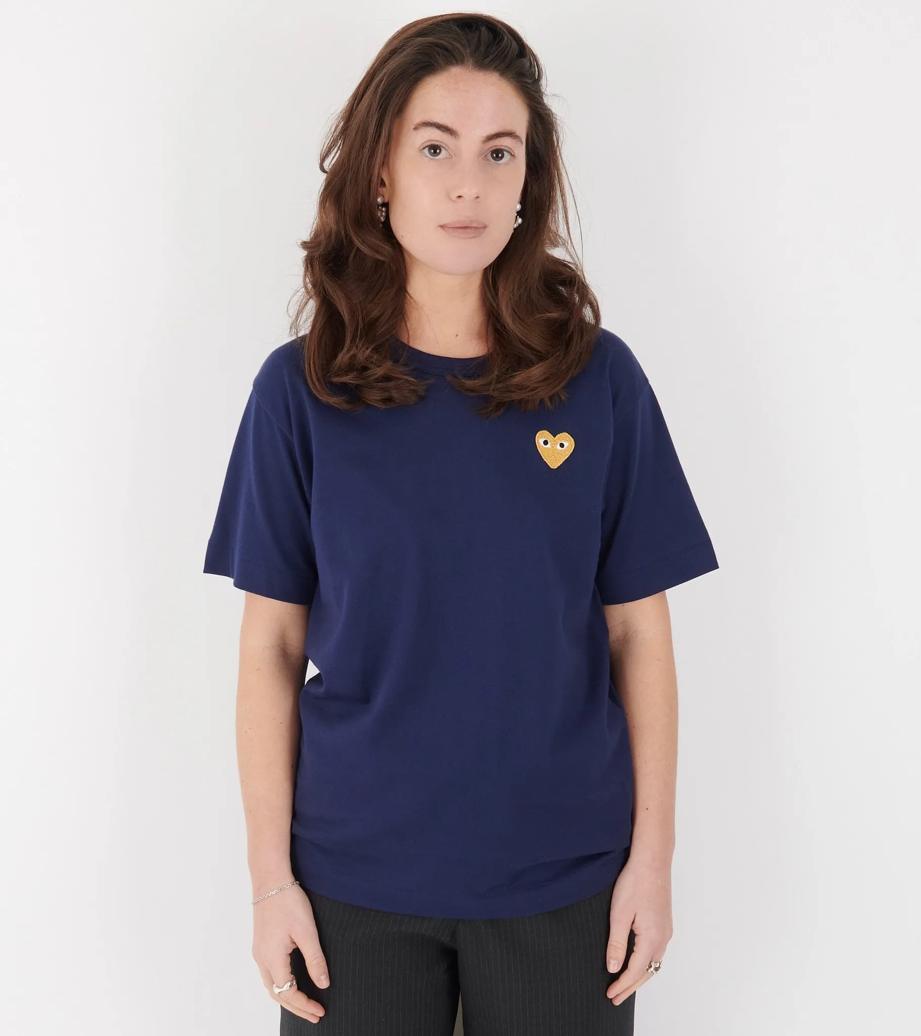 U Gold Heart T-shirt Dark Blue