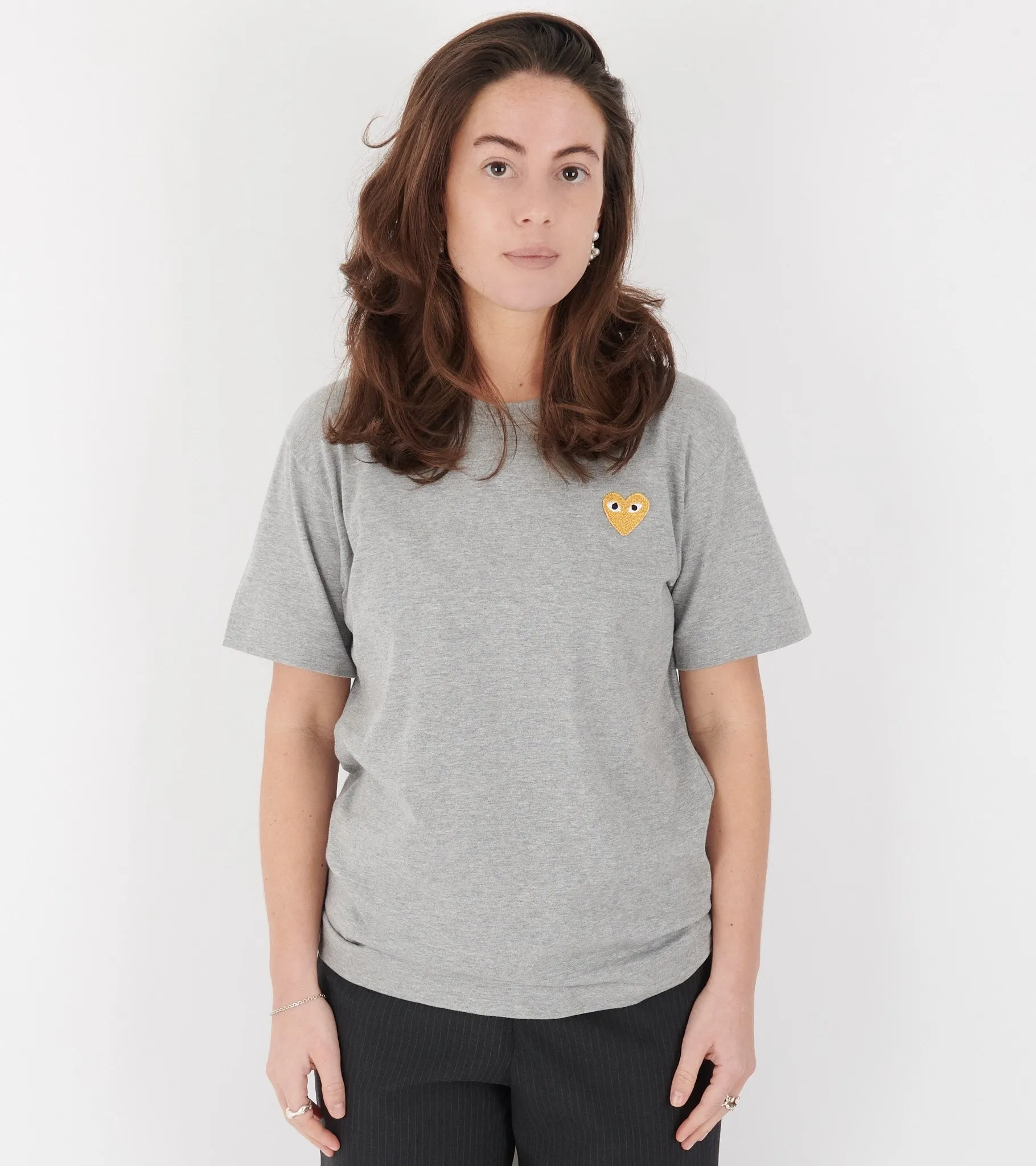 U Gold Heart T-shirt Grey