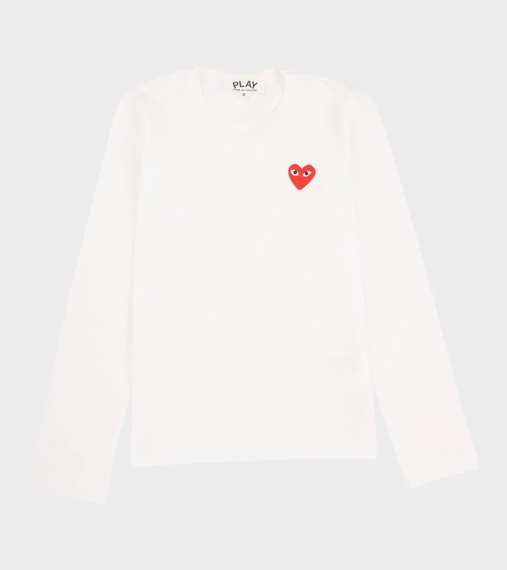 U Red Heart LS T-Shirt White