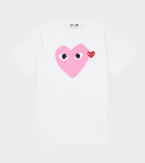 U T-Shirt Red Emblem Pink Heart