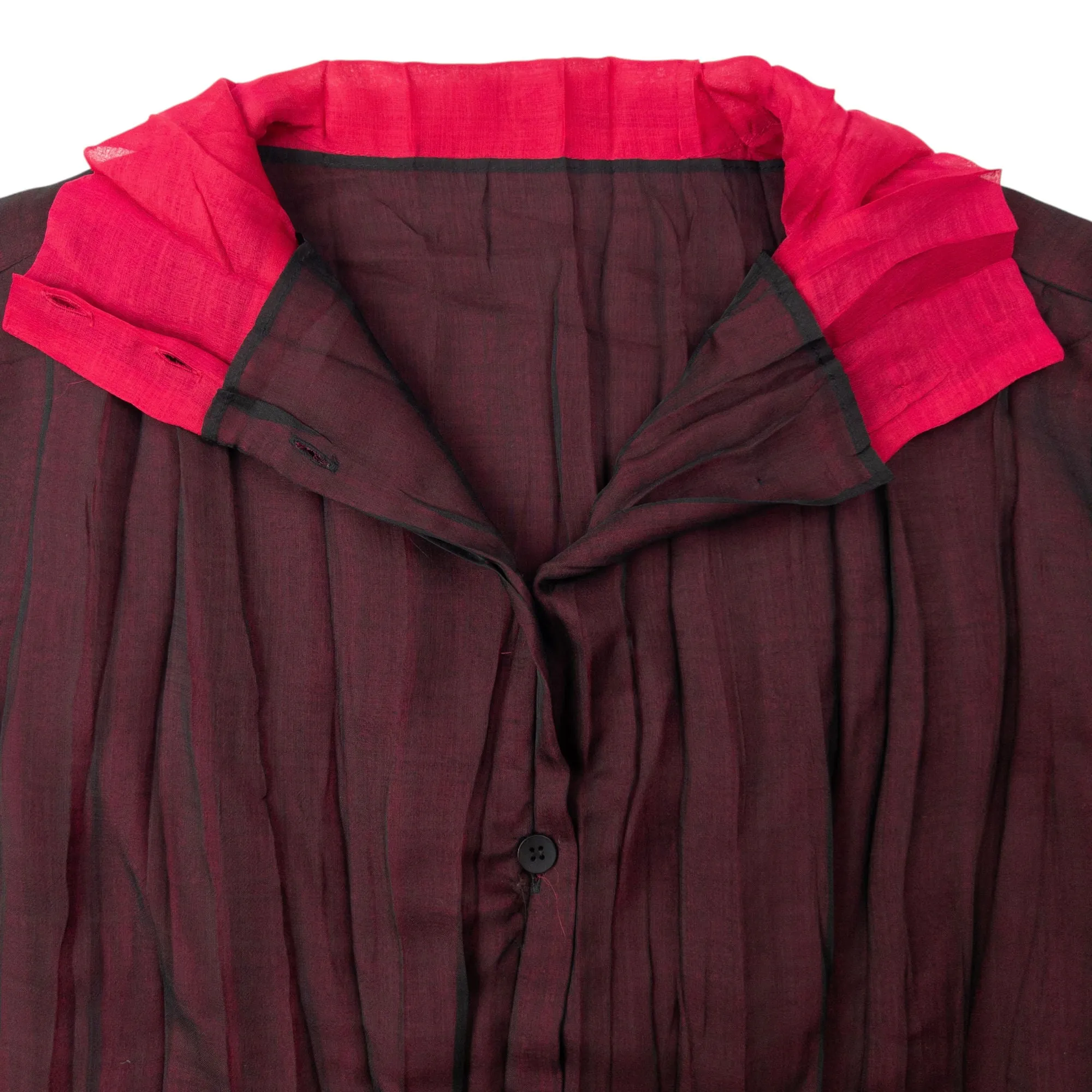 Vintage Issey Miyake Layered Button Up Blouse Shirt Womens Size S