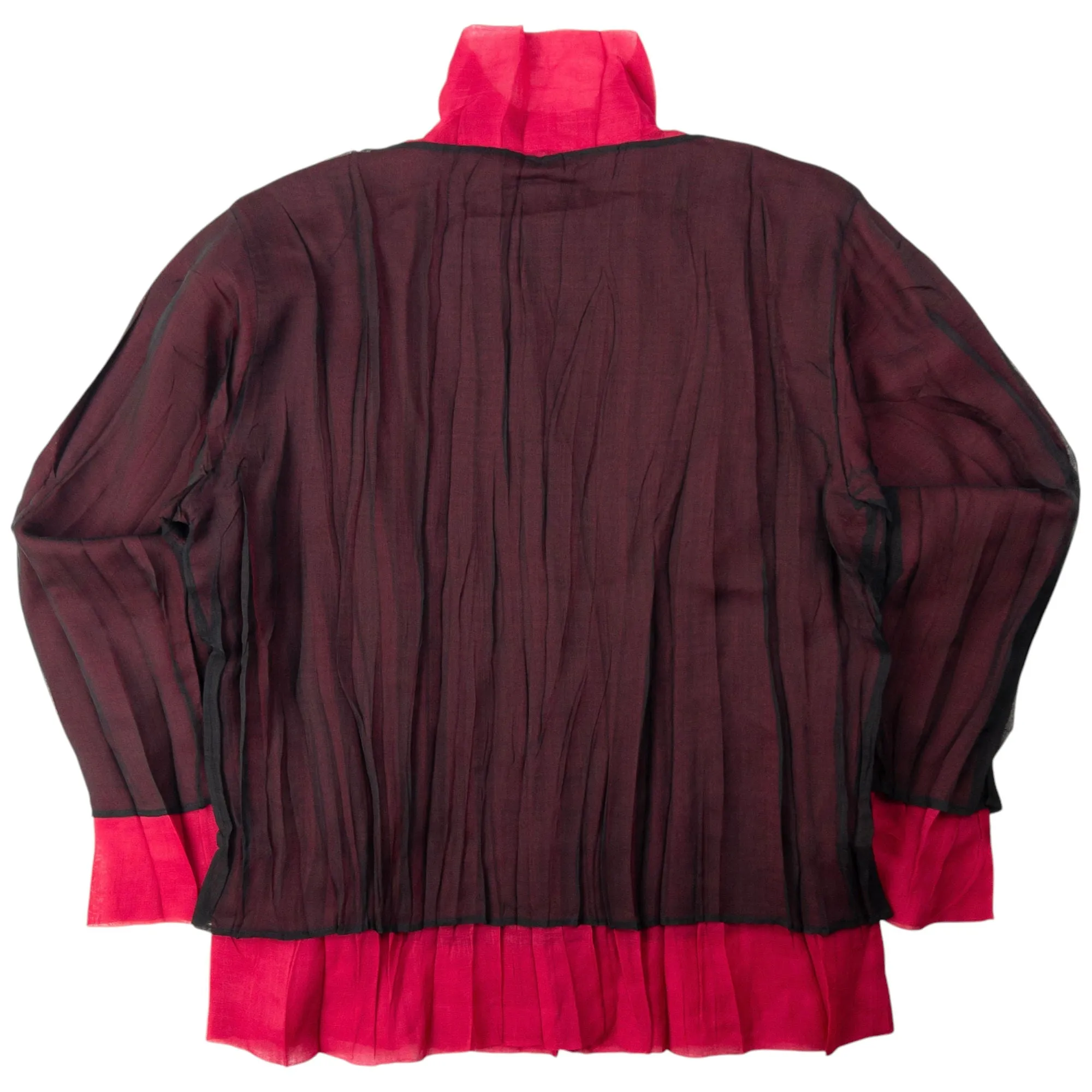 Vintage Issey Miyake Layered Button Up Blouse Shirt Womens Size S