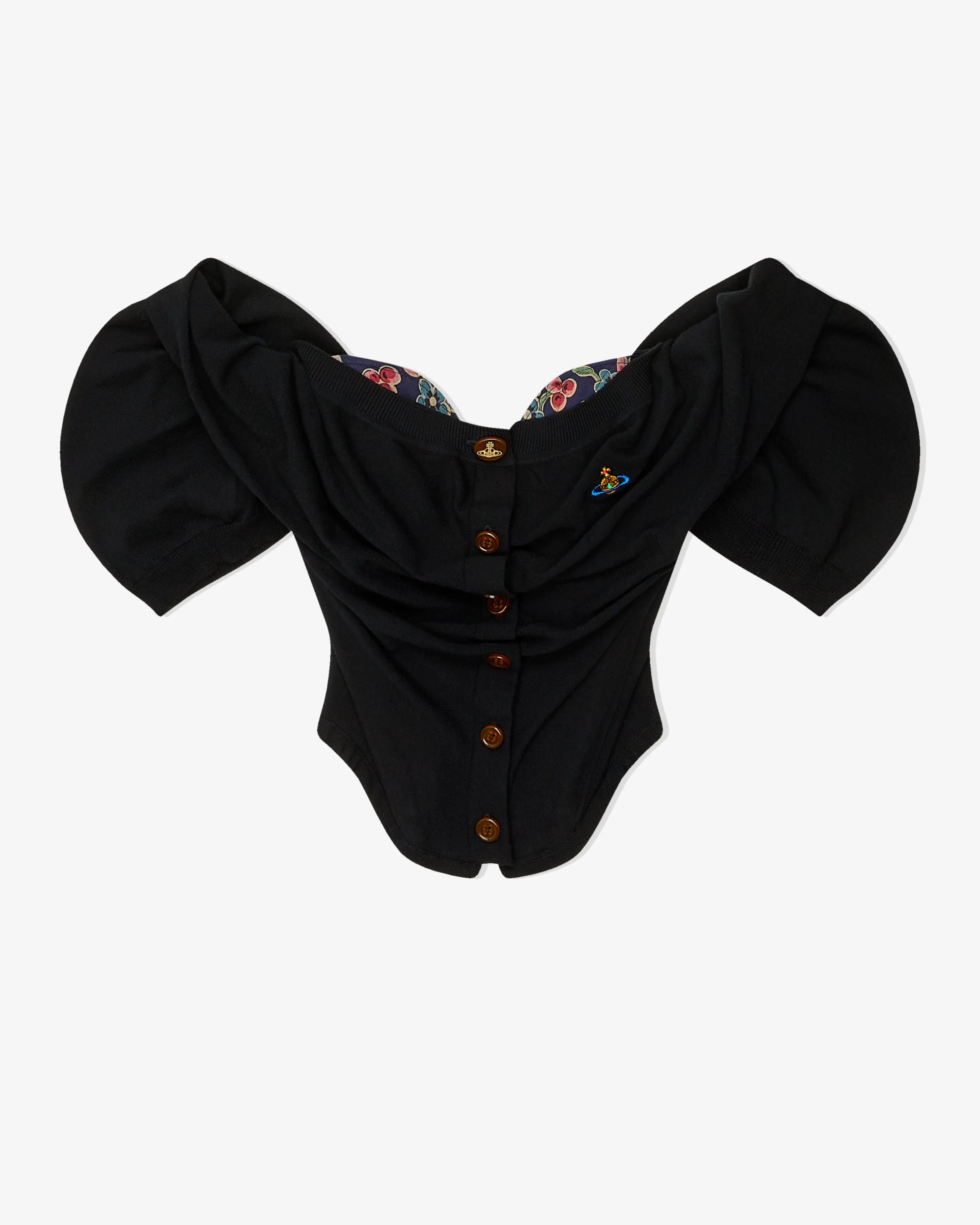 Vivienne Westwood - Women's Short Sleeve Bea Corset Cardigan - (Black)