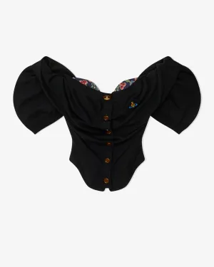 Vivienne Westwood - Women's Short Sleeve Bea Corset Cardigan - (Black)