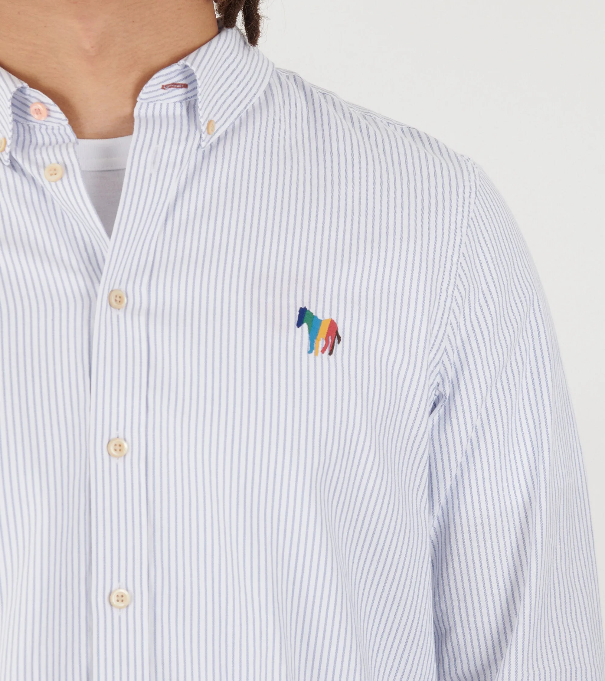 Zebra Logo Shirt White/Blue
